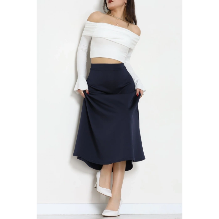 Scuba Kumaş Çan Etek Lacivert - 51231.1567.