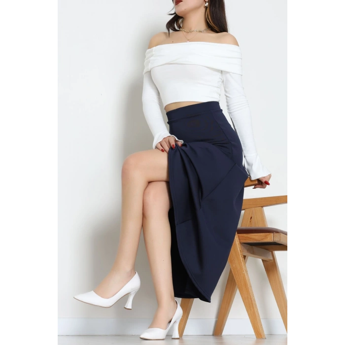 Scuba Kumaş Çan Etek Lacivert - 51231.1567.