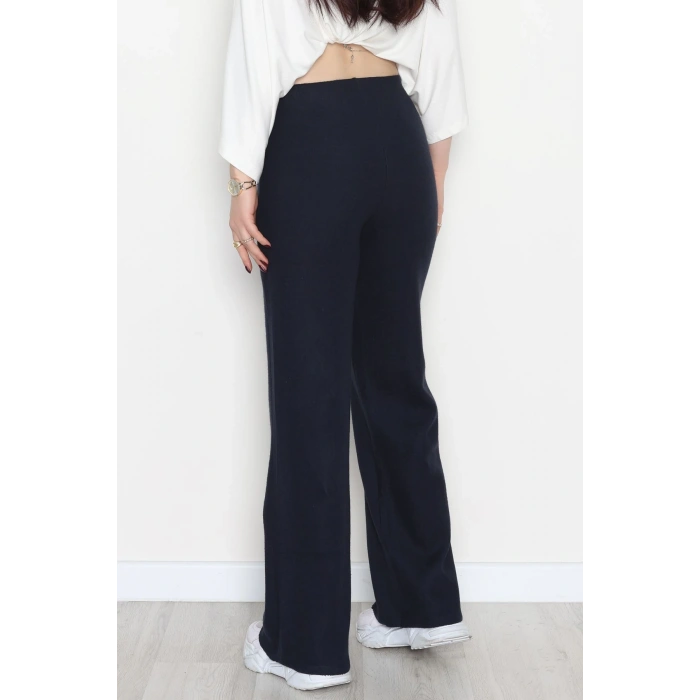 Selanik Kumaş Palazzo Pantolon Lacivert - 51036.1837.