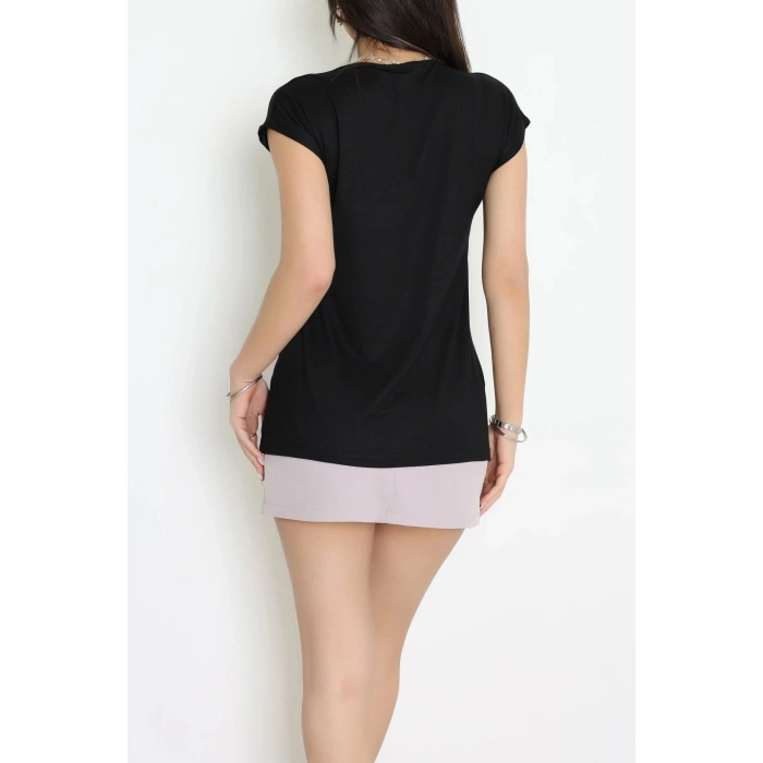 Şerit Detaylı Bluz Siyah - 44002.599.