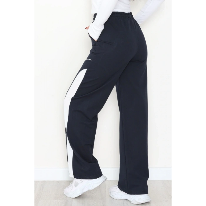 Şeritli 2 İplik Eşofman Altı Lacivert - 52102.1005.