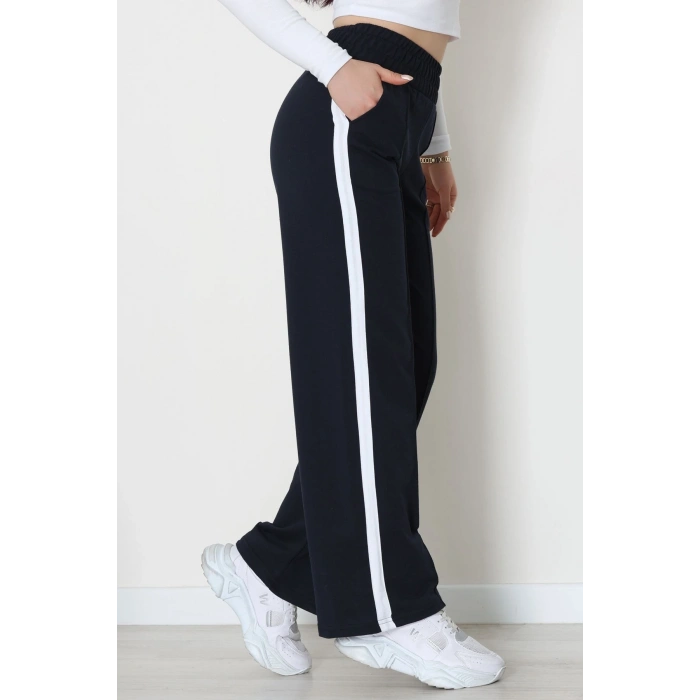 Şeritli 2 İplik Eşofman Altı Lacivert - 52103.1005.