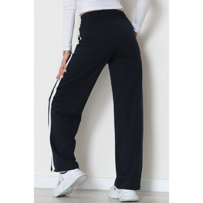 Şeritli 2 İplik Eşofman Altı Lacivert - 52103.1005.