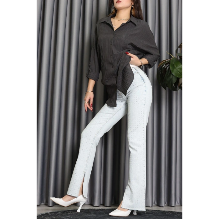 Siena Kumaş Gömlek Antrasit - 2357.1602.