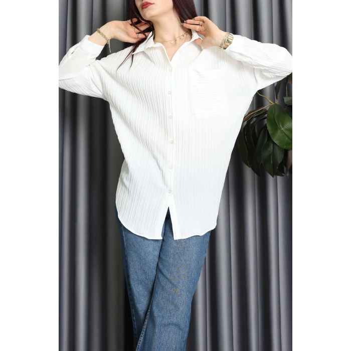 Siena Kumaş Gömlek Ekru - 2357.1602.