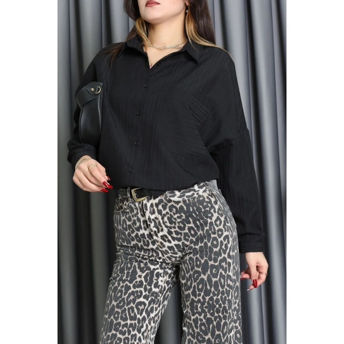 Siena Kumaş Gömlek Siyah - 2357.1602.