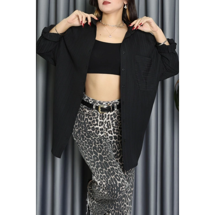 Siena Kumaş Gömlek Siyah - 2357.1602.