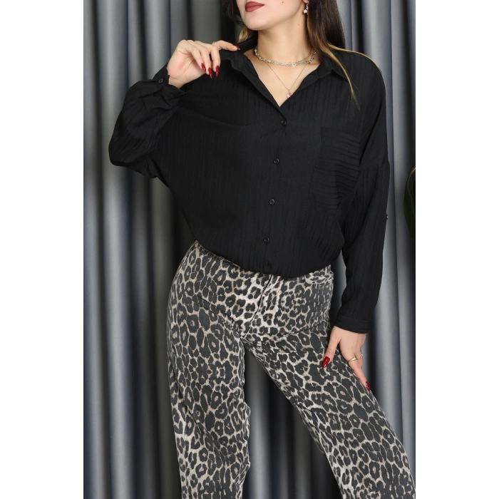 Siena Kumaş Gömlek Siyah - 2357.1602.