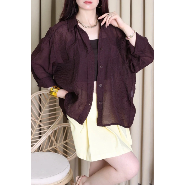 Şifon Gömlek Kahve - 2522019.483.