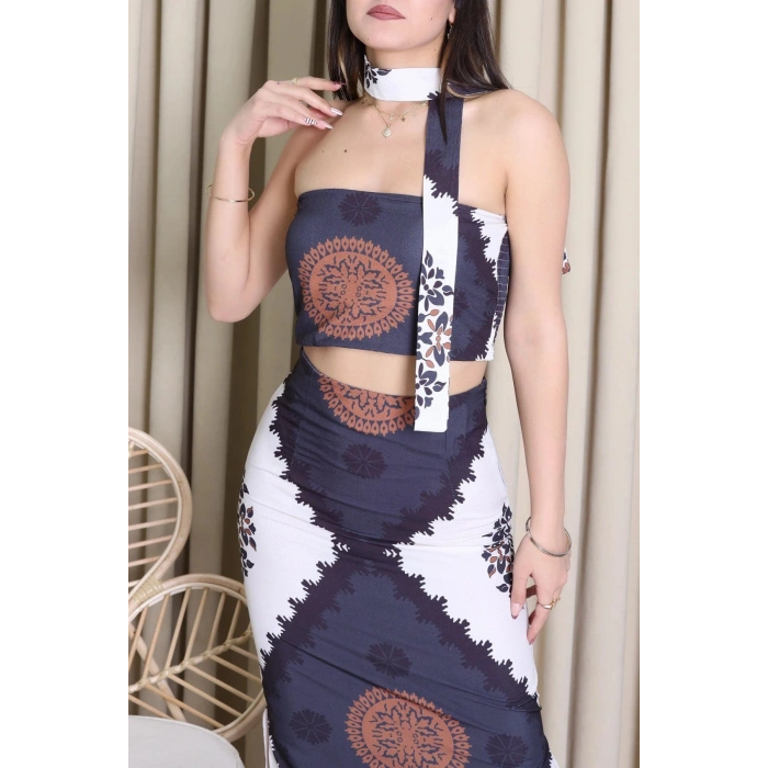Sırt Gipeli Mini Bluz Taba - 2321005.483.