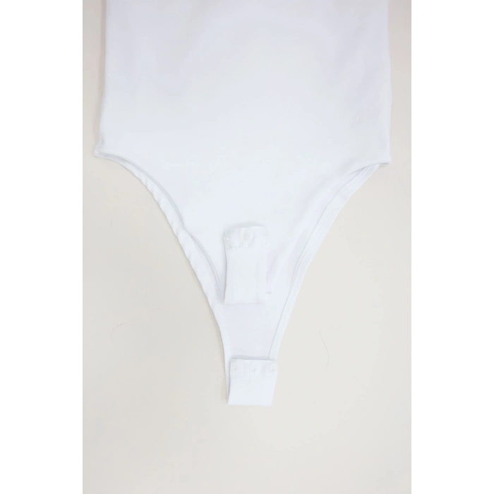 Sırtı Çapraz Askılı Bodysuit Beyaz - 71725.444.