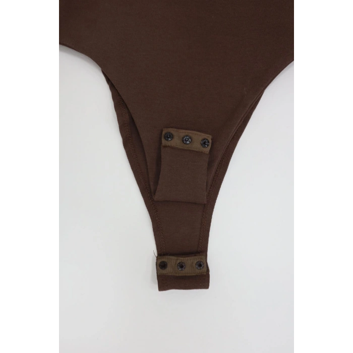Sırtı Çapraz Askılı Bodysuit Kahve - 71725.444.