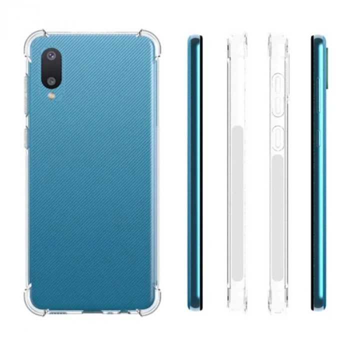 SM Galaxy A02 - M02 Anti-Drop Shockproof Darbe Emici Silikon Kılıf-(1903)