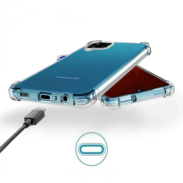 SM Galaxy A12 - M12 Anti-Drop Shockproof Darbe Emici Silikon Kılıf-(1903)
