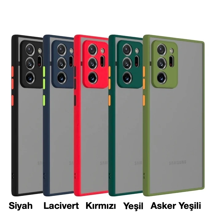 SM Galaxy Note 20 Ultra - Note 20 Plus Kamera Korumalı Silikon Kılıf-(1903)