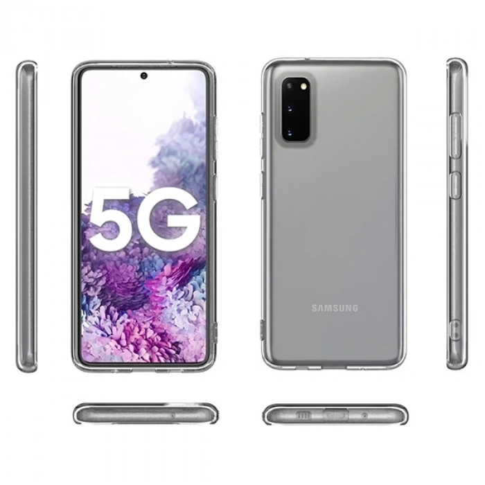 SM Galaxy S20/ S2 Lite 2.0mm Şeffaf Silikon kılıf Shockproof kılıf -> ŞEFFAF-(1903)