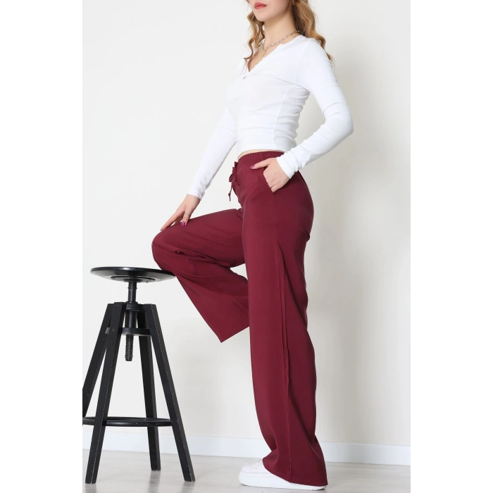 Soft Touch Dokuma Modal Pantolon Bordo - 30810.1837.
