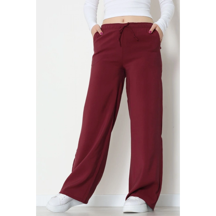 Soft Touch Dokuma Modal Pantolon Bordo - 30810.1837.