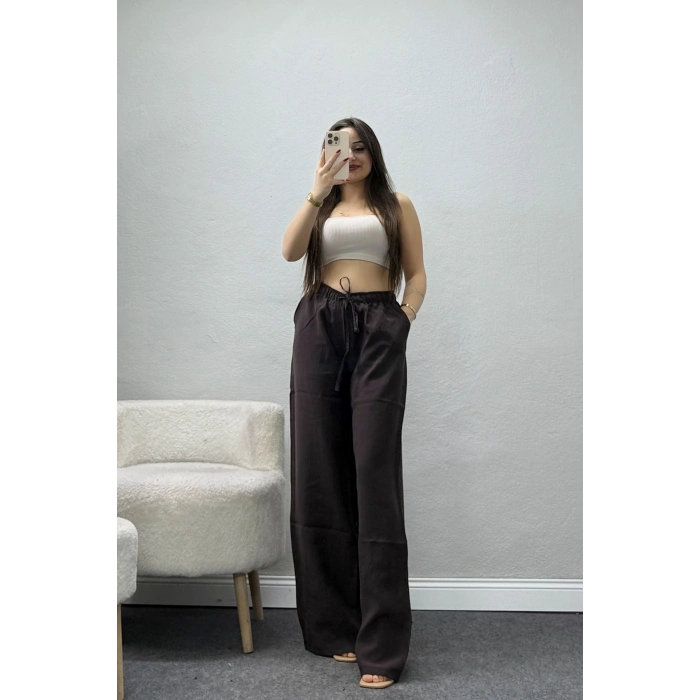 Soft Touch Dokuma Modal Pantolon Kahve - 30810.1837.