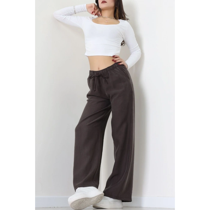 Soft Touch Dokuma Modal Pantolon Kahve - 30810.1837.