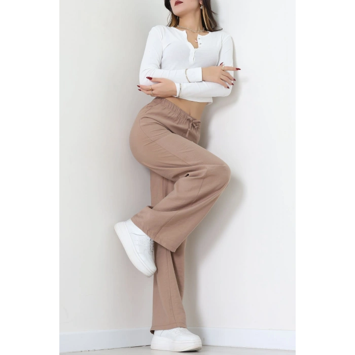 Soft Touch Dokuma Modal Pantolon Sütlükahve - 30810.1837.