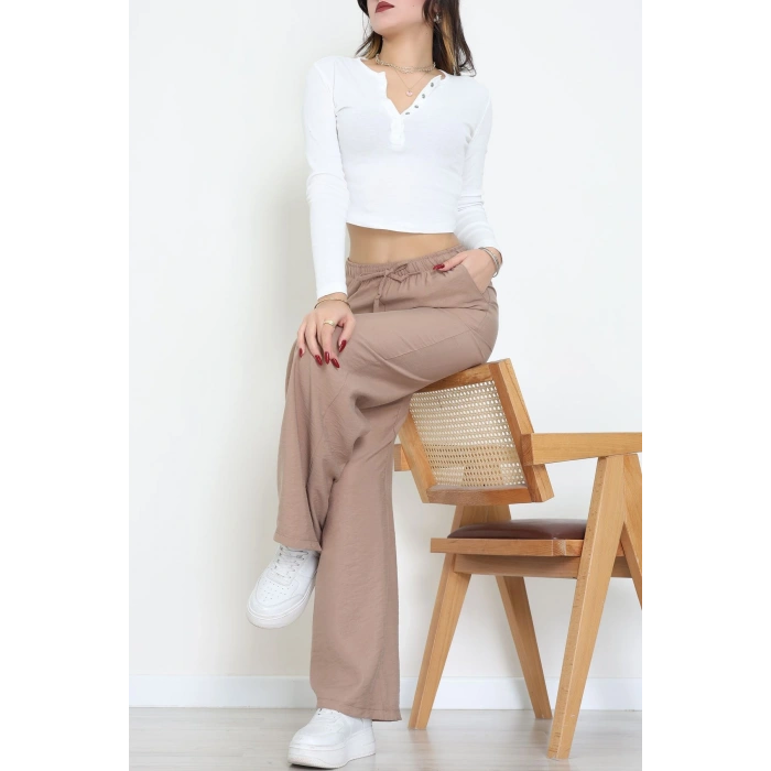 Soft Touch Dokuma Modal Pantolon Sütlükahve - 30810.1837.