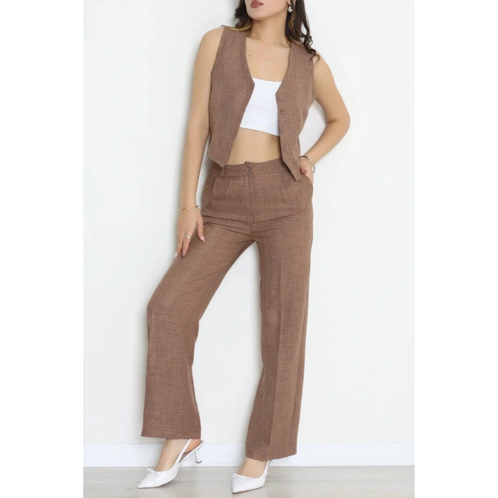 Sofya Keten İkili Takım Kahve - 80871.308.