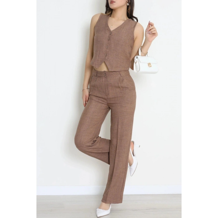 Sofya Keten İkili Takım Kahve - 80871.308.