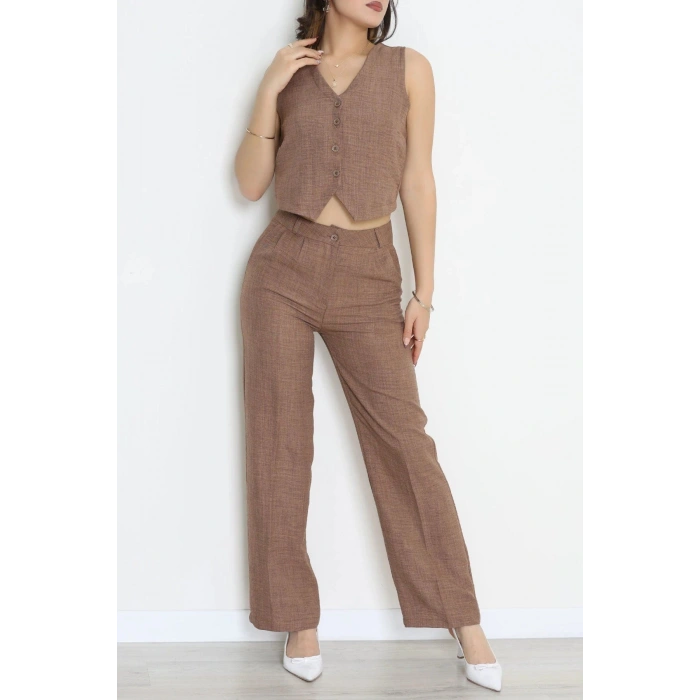 Sofya Keten İkili Takım Kahve - 80871.308.