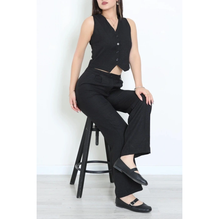 Sofya Keten İkili Takım Siyah - 80871.308.