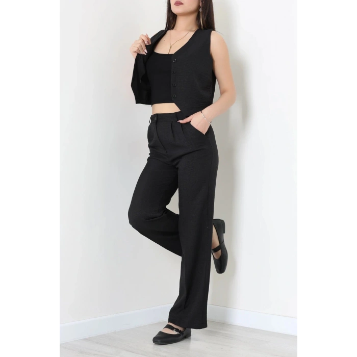Sofya Keten İkili Takım Siyah - 80871.308.