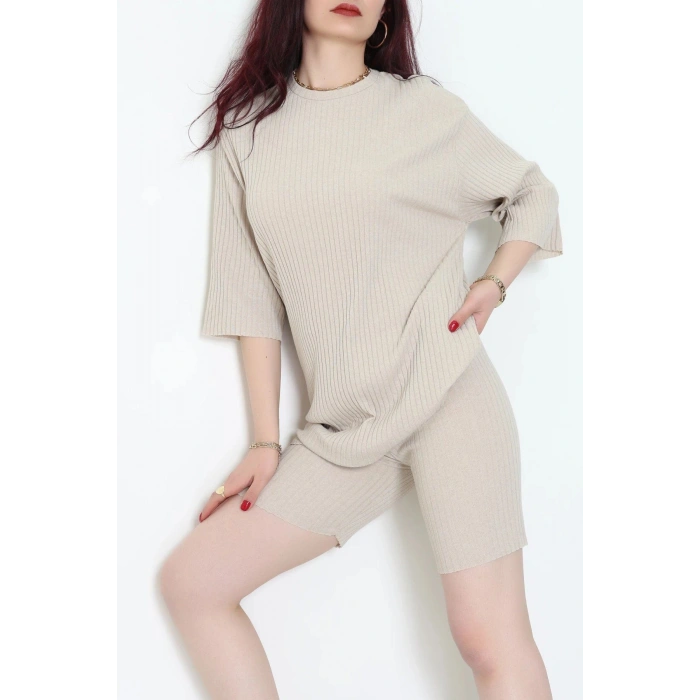 Şortlu Kaşkorse Takım Bej - 71069.1748.