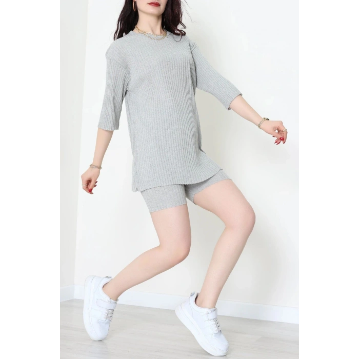 Şortlu Kaşkorse Takım Gri - 71069.1748.