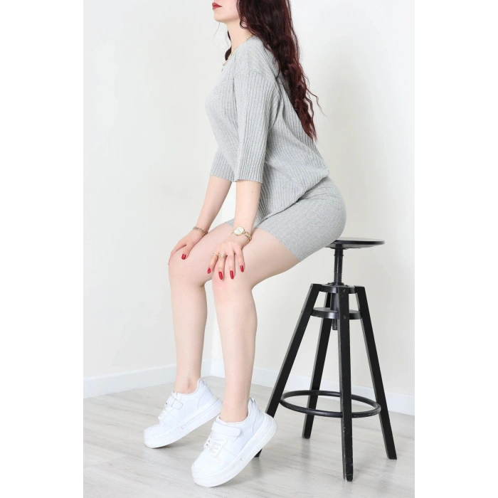 Şortlu Kaşkorse Takım Gri - 71069.1748.
