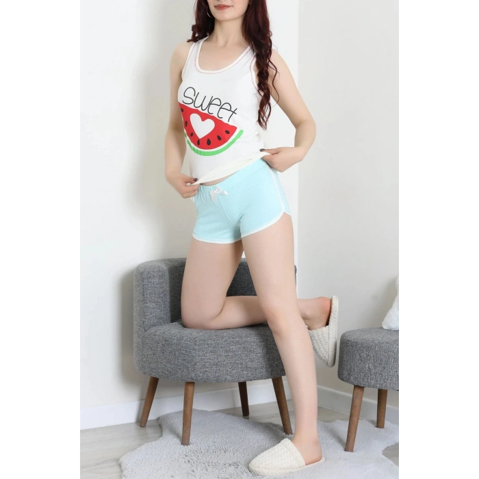 Şortlu Pijama Takımı Ekru - 52357.2161.