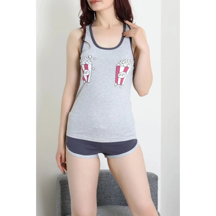 Şortlu Pijama Takımı Gray - 52357.2161.