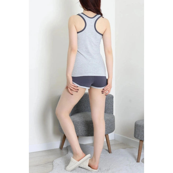 Şortlu Pijama Takımı Grifuşyasiyah - 52357.2161.