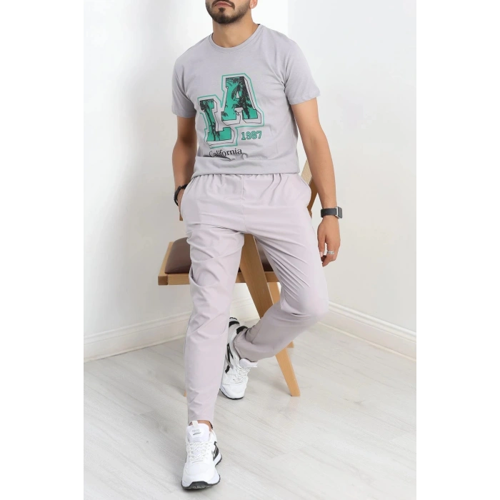 Spor Likra Paraşüt Erkek Alt Gri - 30239.1837.
