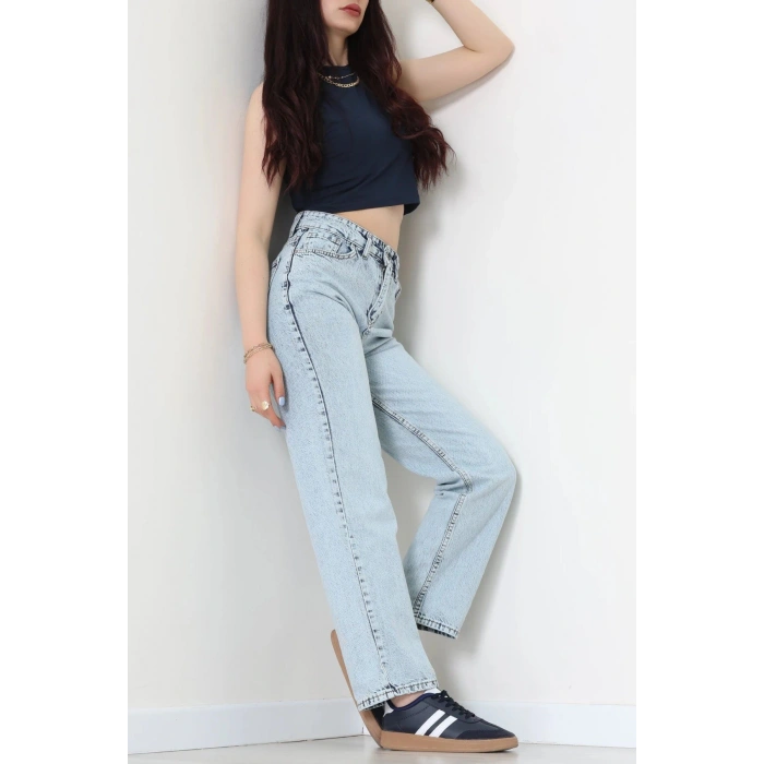 Straight Kot Pantolon Buzmavi - 31822.2059.