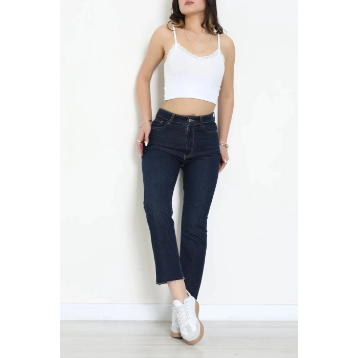 Straight Kot Pantolon Koyumavi - 32416.1590.