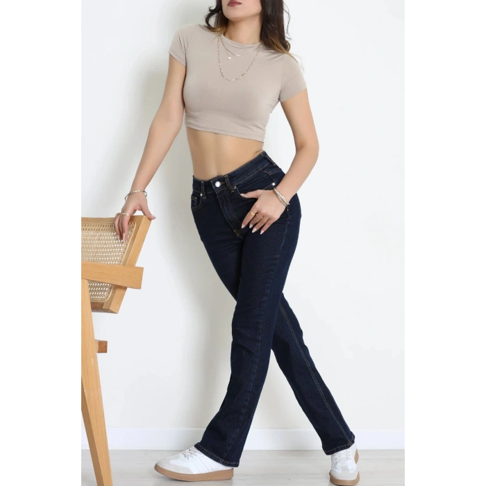 Straight Kot Pantolon Lacivert - 043.2138.