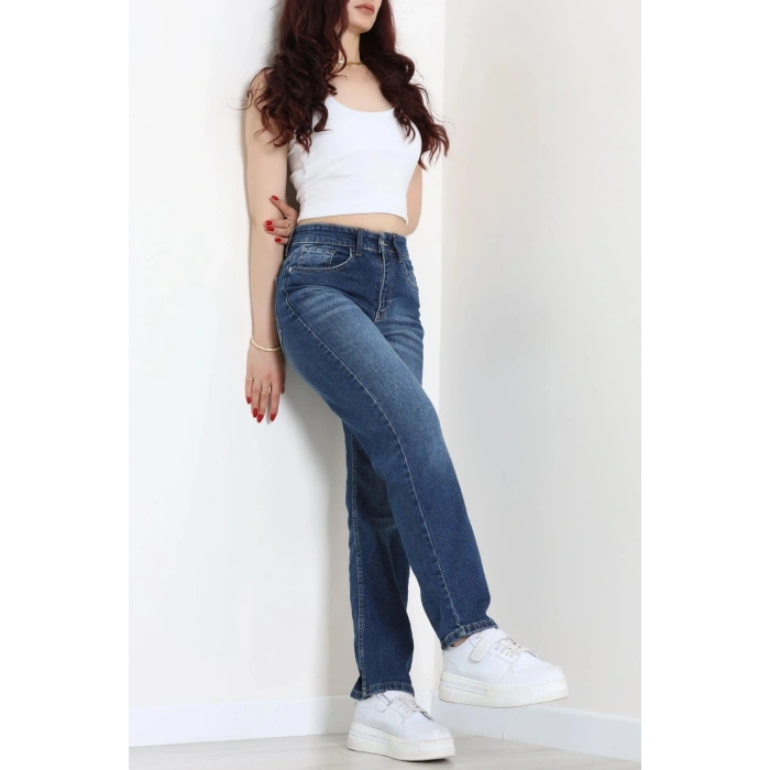 Straight Kot Pantolon Lacivert - 32554.2059.