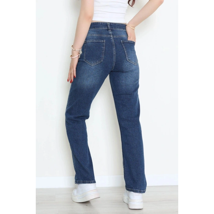 Straight Kot Pantolon Lacivert - 32554.2059.
