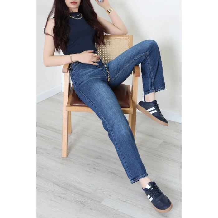 Straight Kot Pantolon Mavi - 31822.2059.