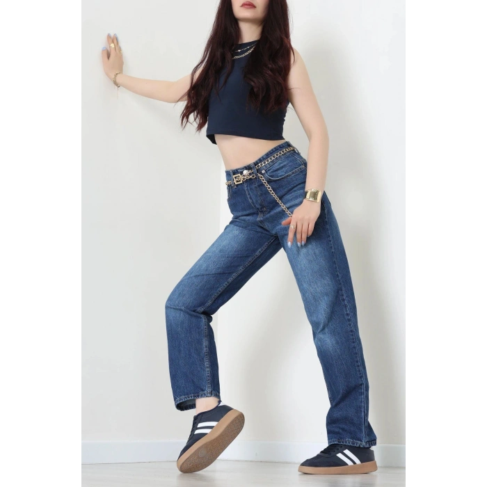 Straight Kot Pantolon Mavi - 31822.2059.