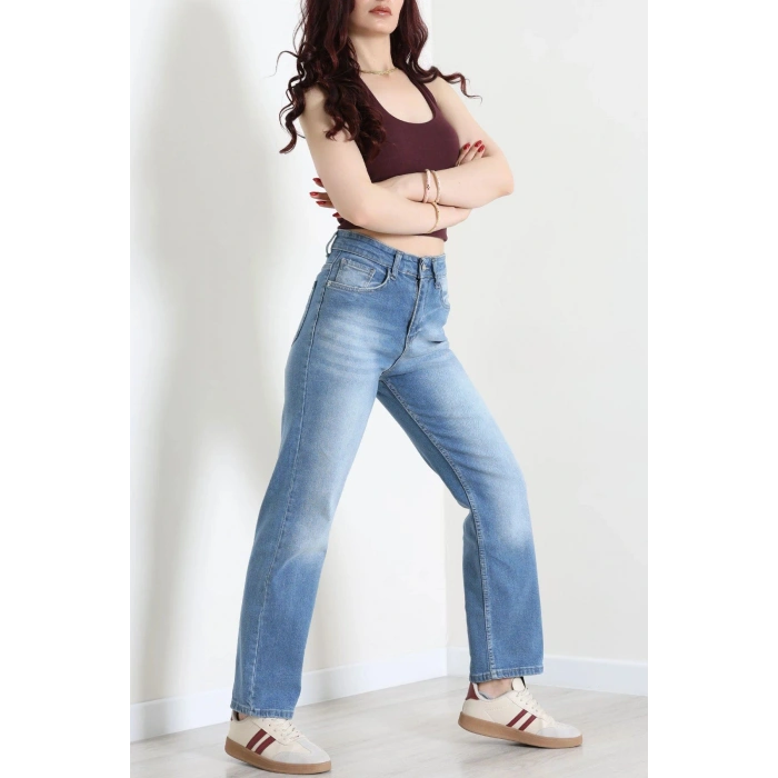 Straight Kot Pantolon Mavi - 32554.2059.