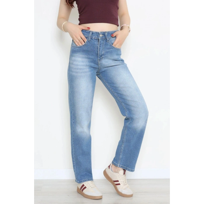 Straight Kot Pantolon Mavi - 32554.2059.