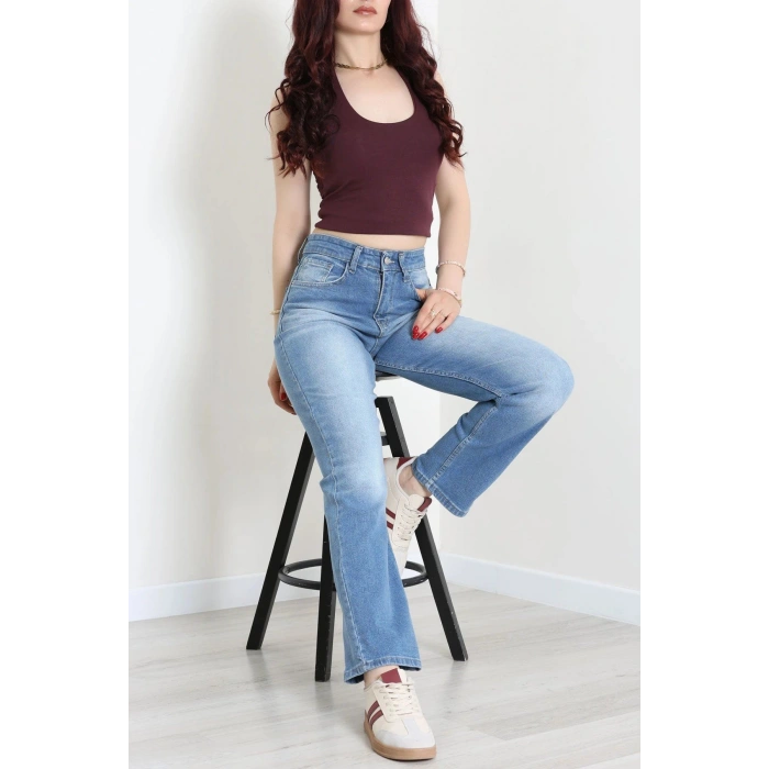 Straight Kot Pantolon Mavi - 32554.2059.