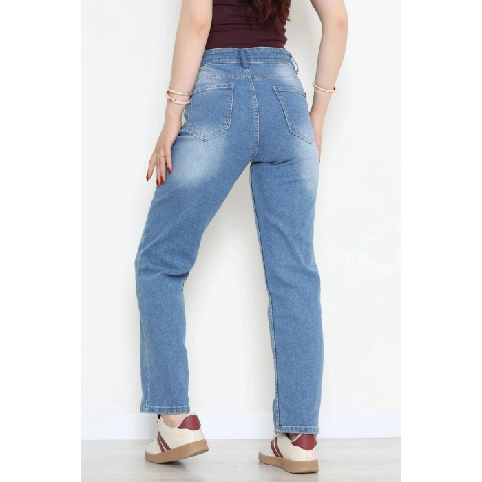Straight Kot Pantolon Mavi - 32554.2059.