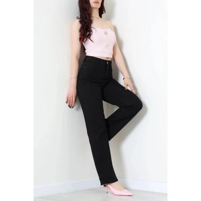 Straight Kot Pantolon Siyah - 44052.1590.